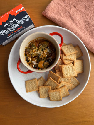 Spicy Mussels "Rockefeller"