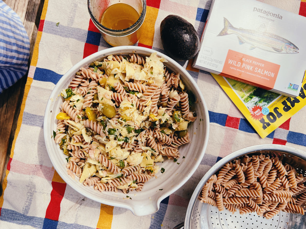 Pasta Salad with Artichoke Hearts, Capers and Pepperoncini