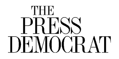 The Santa Rosa Press Democrat logo with black type on white background