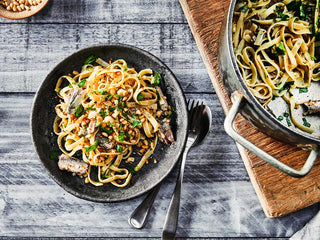 White Anchovy Linguine with Toasted Breadcrumbs