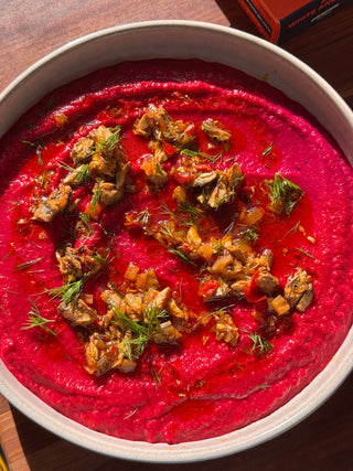 Spicy Anchovy Beet & White Bean Dip