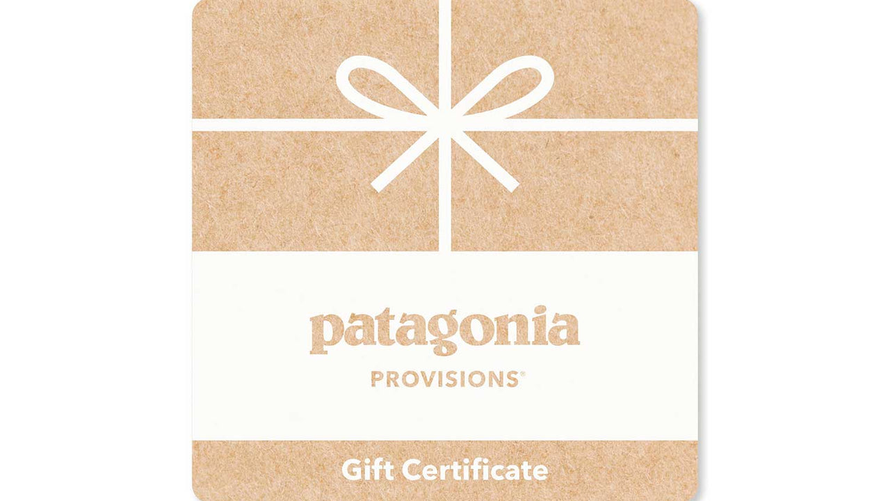 Graphic of an online gift card from Patagonia Provisions