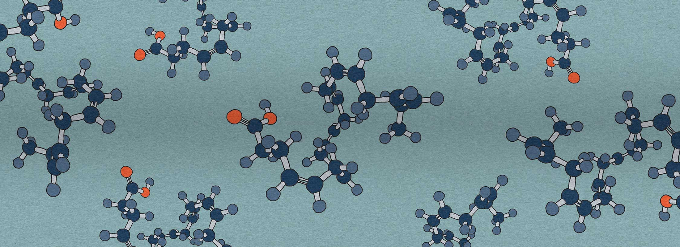 Illustration of Omega-3 molecular structures