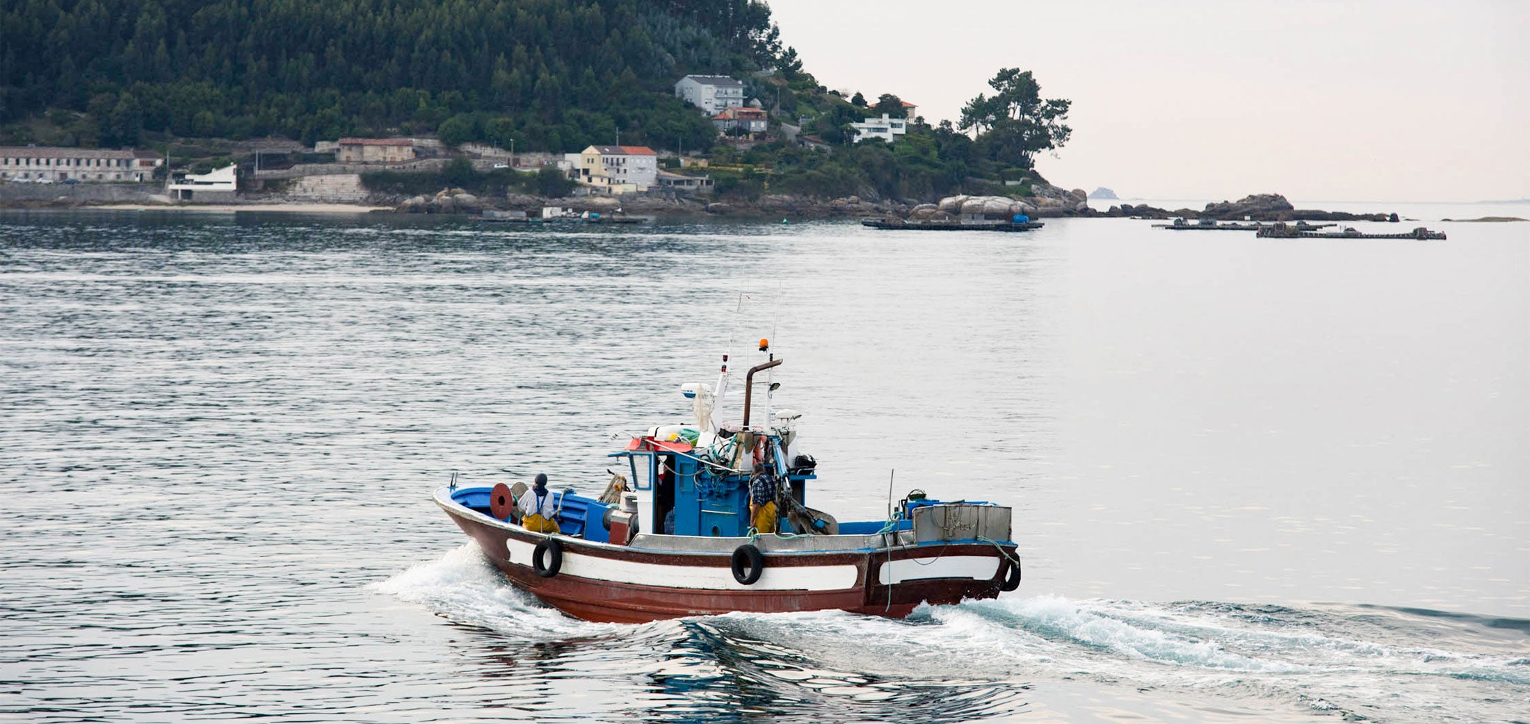 A fishing boat crosses the Bay of Biscay