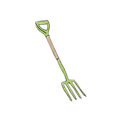 Illustration of a pitchfork with great grip and tongs