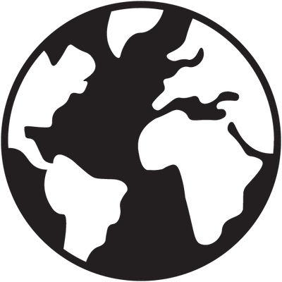 Hand-drawn icon of the earth