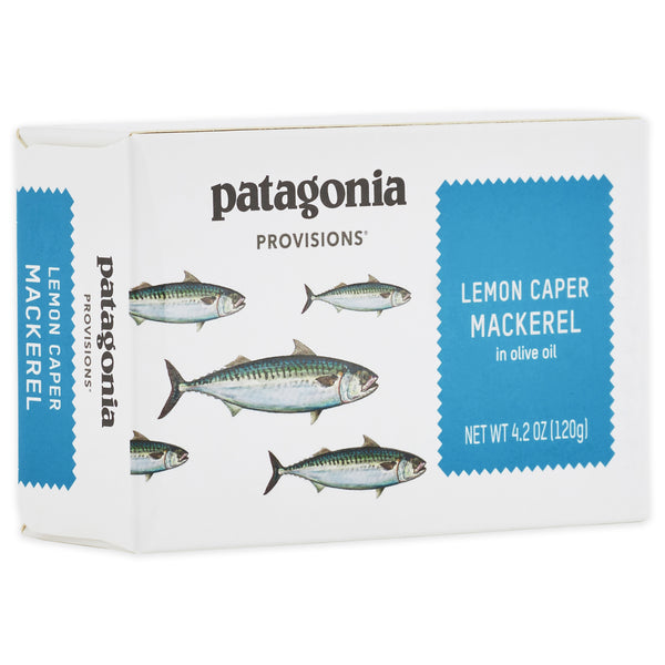 Patagonia Provisions Lemon Caper Mackerel package three quarter view
