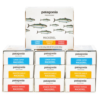 Four variety packs of Patagonia Provisions Atlantic mackerel