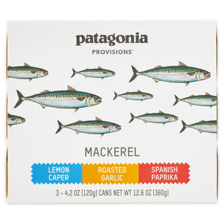 Patagonia Provisions Atlantic mackerel variety pack package front