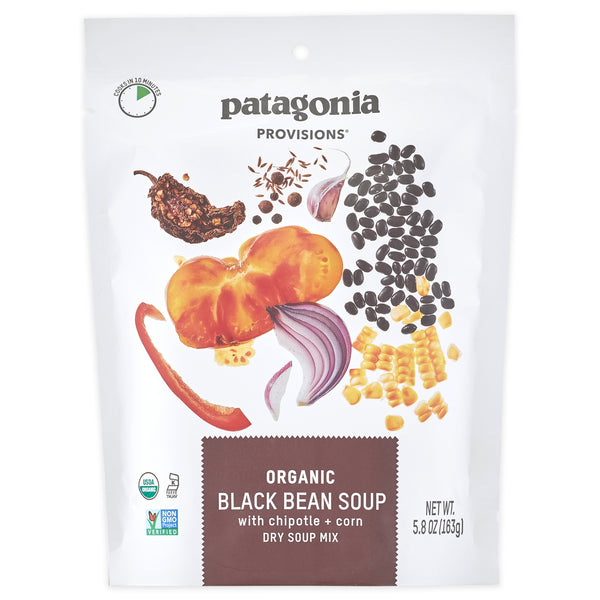 Patagonia Provisions 100% certified organic black bean soup mix package